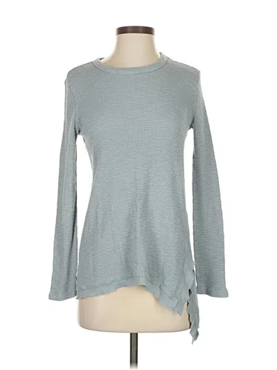 Pre-owned Dylan Long Sleeve Blouse In Gray