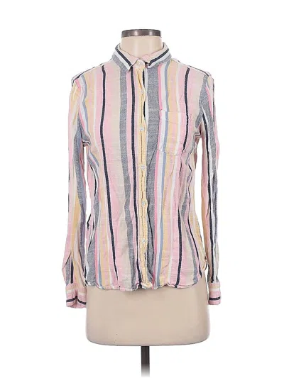 Pre-owned Dylan Long Sleeve Blouse In Pink