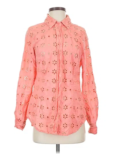 Pre-owned Dylan Long Sleeve Blouse In Pink