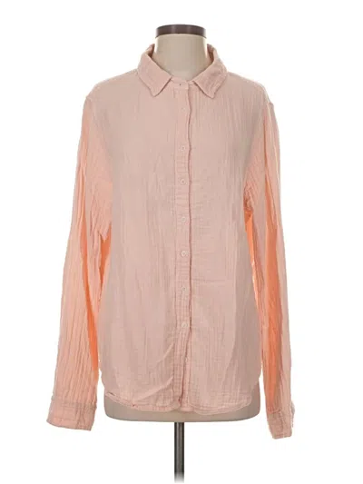 Pre-owned Dylan Long Sleeve Blouse In Pink