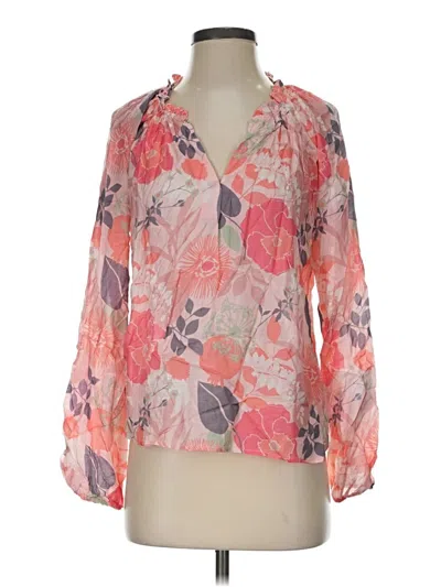 Dylan Long Sleeve Blouse In Pink