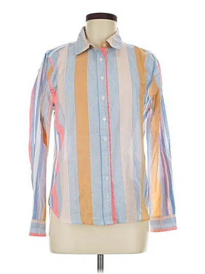 Pre-owned Dylan Long Sleeve Button Down Shirt In Blue