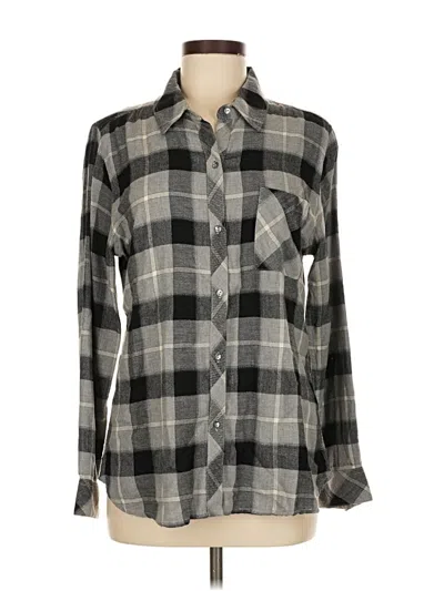 Pre-owned Dylan Long Sleeve Button Down Shirt In Gray