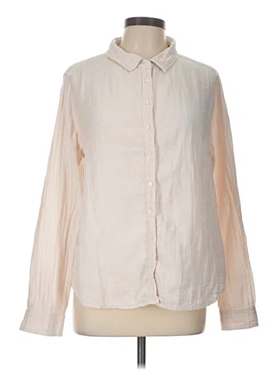 Pre-owned Dylan Long Sleeve Button Down Shirt In Ivory