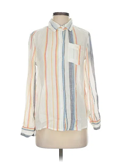 Pre-owned Dylan Long Sleeve Button Down Shirt In White
