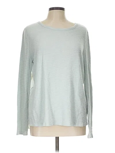 Pre-owned Dylan Long Sleeve Top Silver Crew Neck Tops