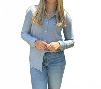 Dylan Long Sleeve Weekender Shirt In Denim In Blue