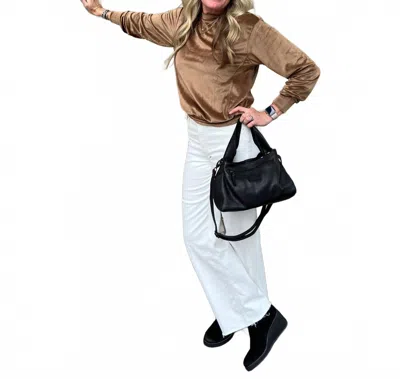 Dylan Maeve Corduroy Sutton Top In Brown