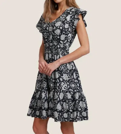 Dylan Magnolia Day Mini Dress In Black