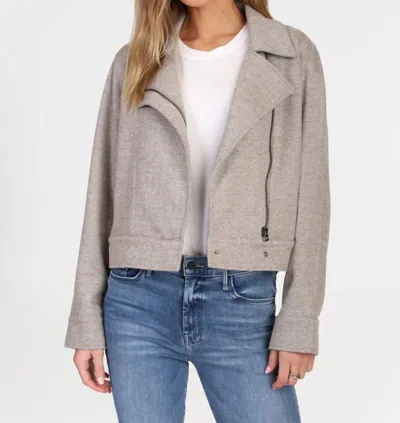 Dylan Mason Knit Bomber Jacket In Brown