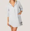 Dylan Maya Mini Dress In Chambray In Blue