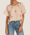 Dylan Maya Raglan Top In Natural In Neutral