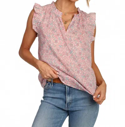 Dylan Milly V-neck Top In Pink