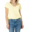 Dylan Modern Deep V Tee In Yellow In Yellow