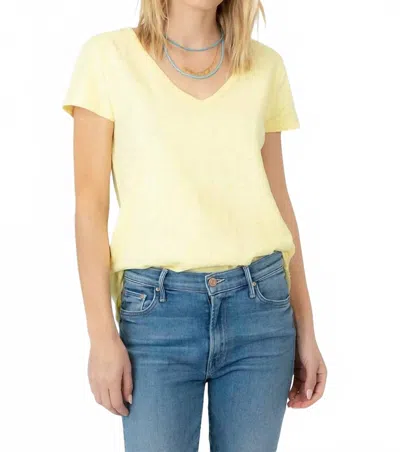 Dylan Modern Deep V Tee In Yellow