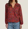 Dylan Olivia Tie Top In Red In Red