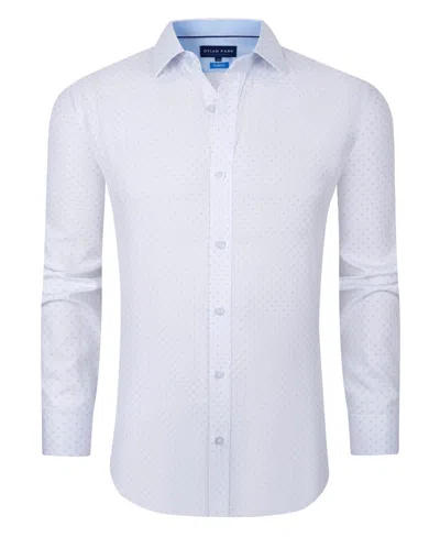 Dylan Park Men's Four Way Stretch Plaid Button Down Dress Shirt