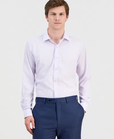 Dylan Park Men's Slim-fit Performance Four-way Stretch Dress Shirt In White