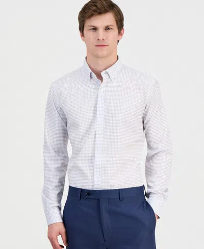 Dylan Park Men's Slim-fit Performance Four-way Stretch Dress Shirt In White