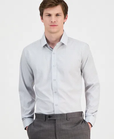 Dylan Park Men's Slim-fit Performance Four-way Stretch Dress Shirt In Multi