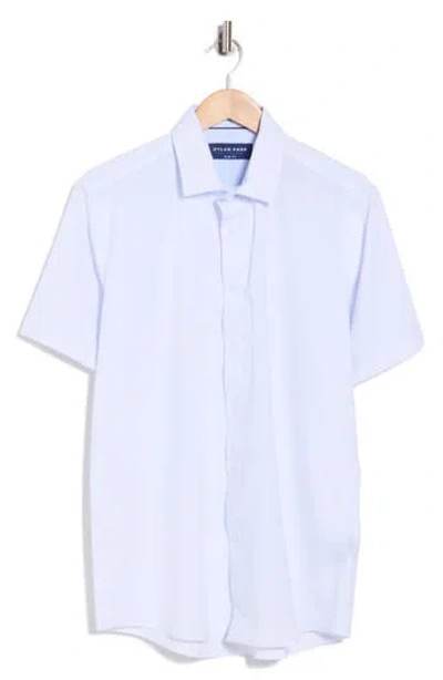 Dylan Park Slim Fit Perfect Stretch Long Sleeve Button Down Shirt In Blue