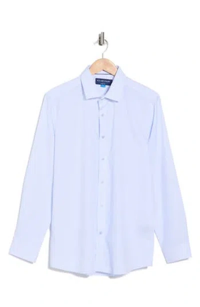 Dylan Park Slim Fit Perfect Stretch Long Sleeve Button Down Shirt In Blue