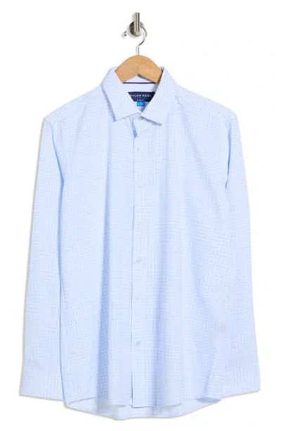 Dylan Park Slim Fit Perfect Stretch Long Sleeve Button Down Shirt In Blue