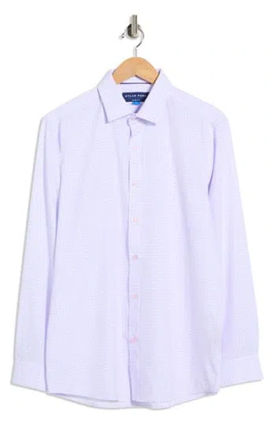 Dylan Park Slim Fit Perfect Stretch Long Sleeve Button Down Shirt In Blue
