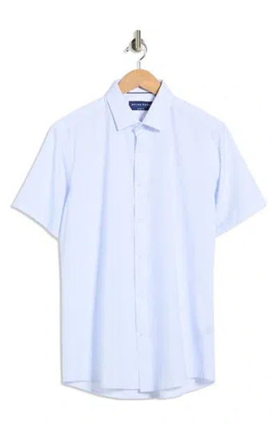 Dylan Park Slim Fit Perfect Stretch Long Sleeve Button Down Shirt In Blue