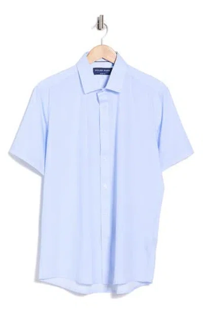 Dylan Park Slim Fit Perfect Stretch Long Sleeve Button Down Shirt In Blue