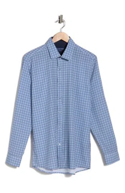 Dylan Park Slim Fit Perfect Stretch Long Sleeve Button Down Shirt In Blue