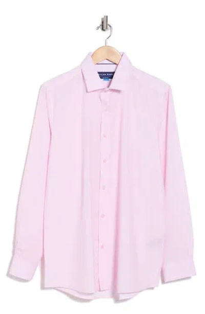 Dylan Park Slim Fit Perfect Stretch Long Sleeve Button Down Shirt In Pink