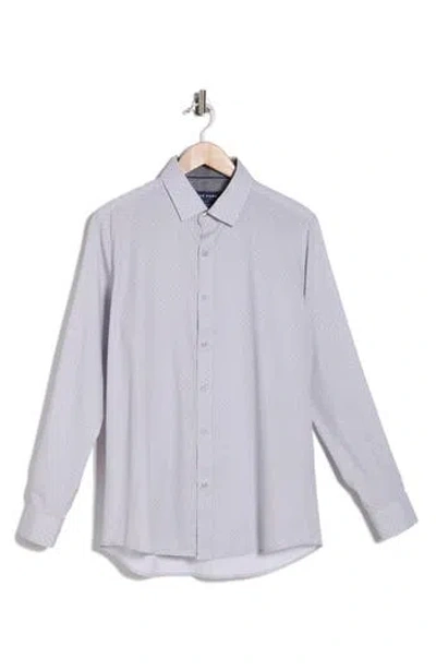 Dylan Park Slim Fit Performance 4-way Stretch Dress Shirt In Blue