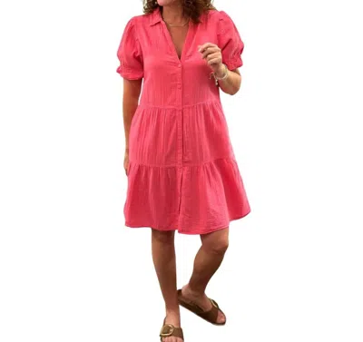 Dylan Parker Dress In Perfect Pink In Multi