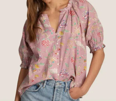 Dylan Petal Print Blouse In Lilac In Pink