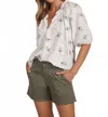 Dylan Peyton Mid Rise Short In Olive In Neutral