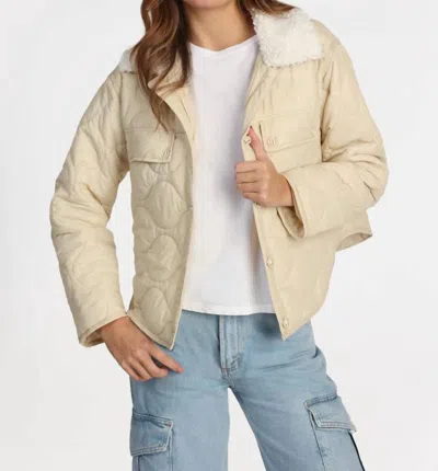 Dylan Peyton Quilt Jacket In Beige In Neutral