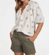 Dylan Peyton Mid Rise Short In Olive In Green