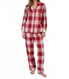 Dylan Plaid Pajama Set In Red In Multi