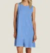 Dylan Rae Tank With Stitch Dress In Portofino/white In Blue