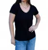 Dylan Ric-rac Tee In Black In Black