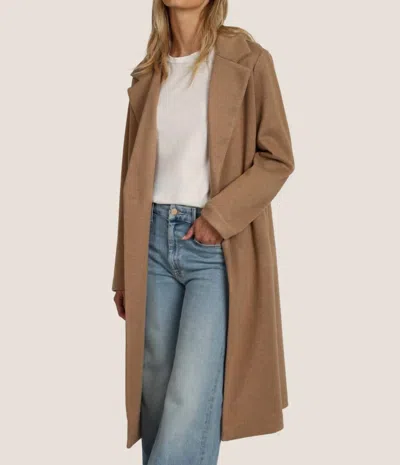 Dylan Rowan Long Coat In Warm Brown