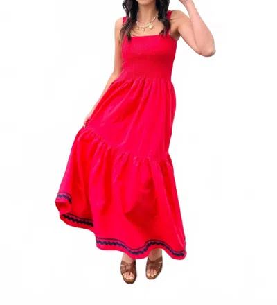 Dylan Roxy Tank Style Dress In Bright Red In Pink