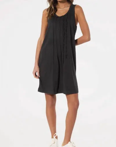 Dylan Ruffle Pintuck Sleeveless Dress In Carbon In Grey