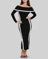 Dylan Ryan Women's Off The Shoulder Sweater Dress In Black