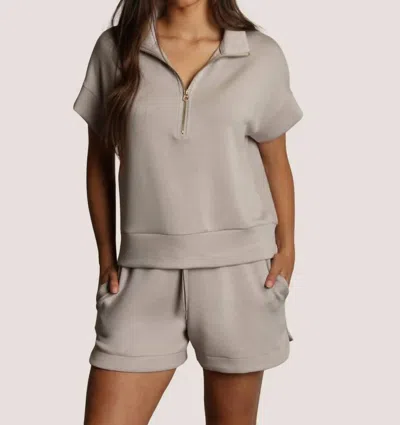 Dylan Saturday Shorts In Heather Grey In Gray