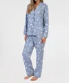 Shop Dylan Scattered Heart Pajama Set In Denim In Multi