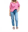 Dylan Shay Button Blouse In Pink In Pink