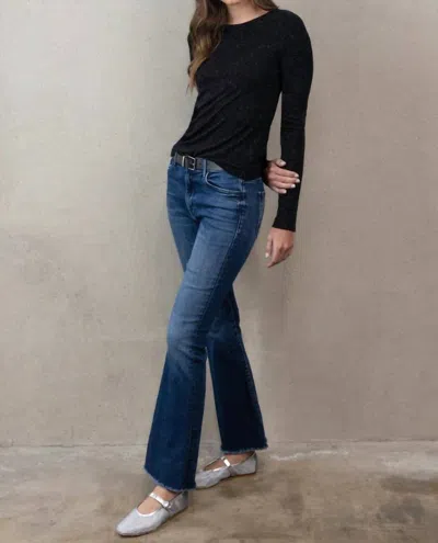 Dylan Shimmer Knit Top In Black