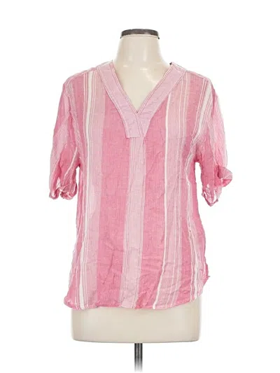 Pre-owned Dylan Short Sleeve Blouse In Pink